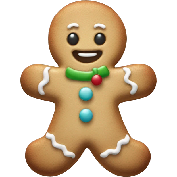 Pastel Christmas gingerbread cookie emoji