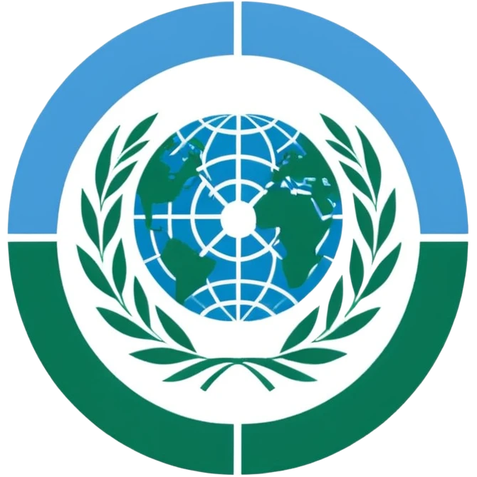 model united nations logo blue and green emoji