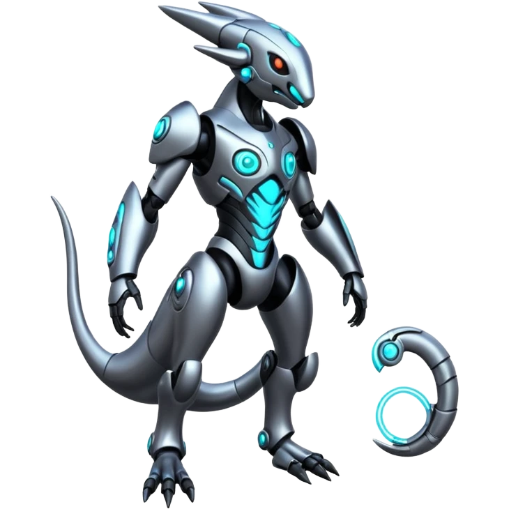 Modern Cyber Lombax-Fakémon-creature, full body emoji