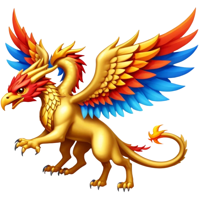 legendary gryphon phenix dragon combination with a legendary beam emoji