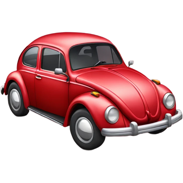 Red Volkswagen beetle vehicle emoji