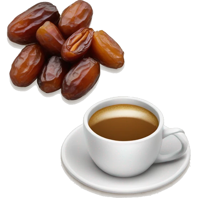Arabic coffee and dates emoji