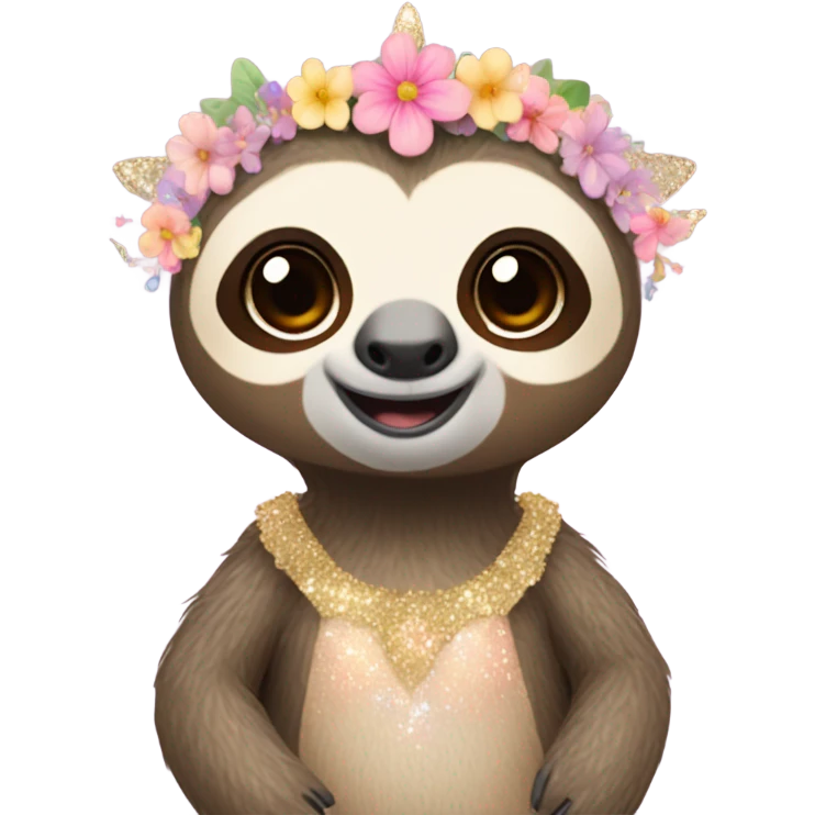 Sloth dressed as a fairy emoji