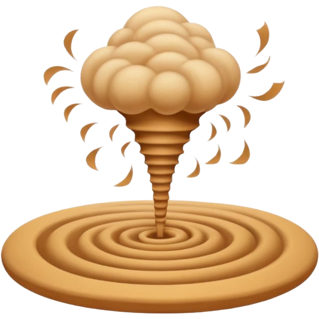 A dust devil swirling lightly in a small circular motion. emoji
