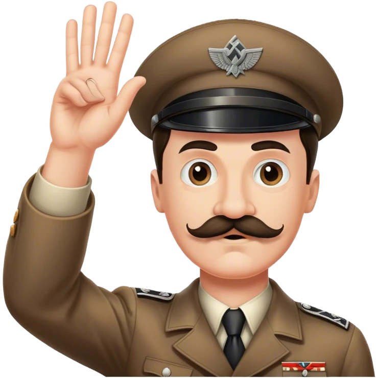 Adolf Hitler making hitler Salute  emoji