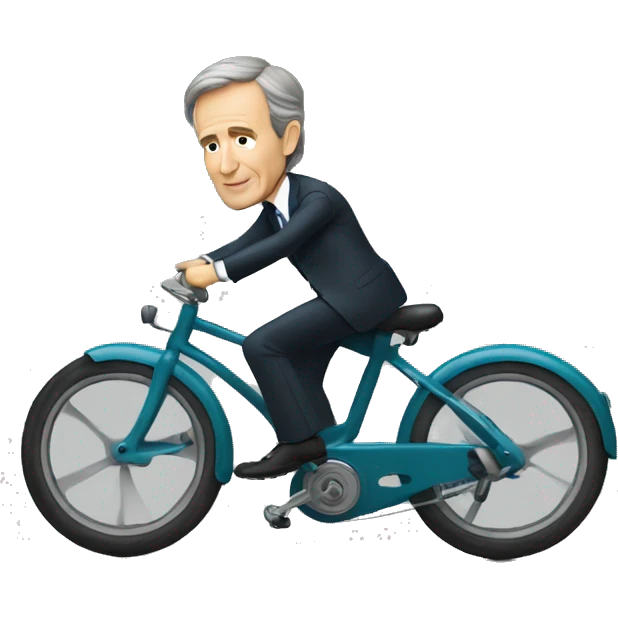 bernard arnault sur un vélo  emoji