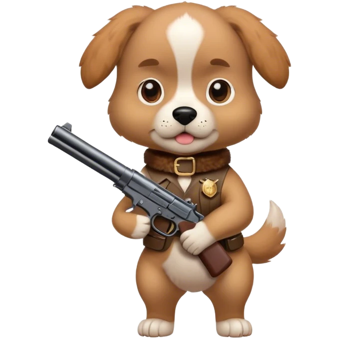 dog with gun emoji