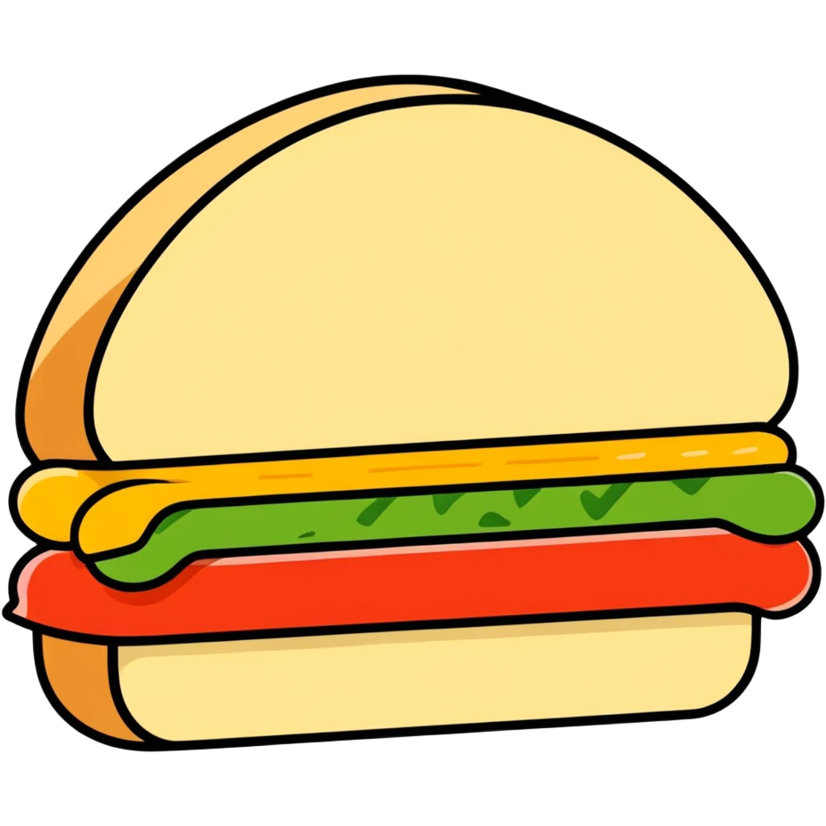 Fist inside a sandwhich  emoji