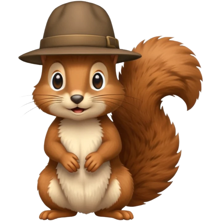 squirrel emoji wearing a hat emoji