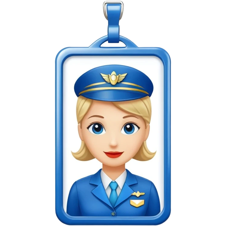 Flight attendant ID BADGE emoji