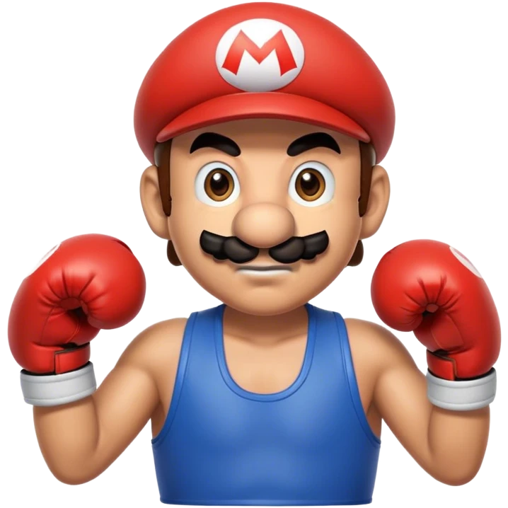 super mario with boxing gloves emoji