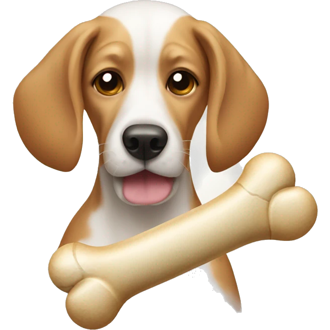 Dog with bone emoji