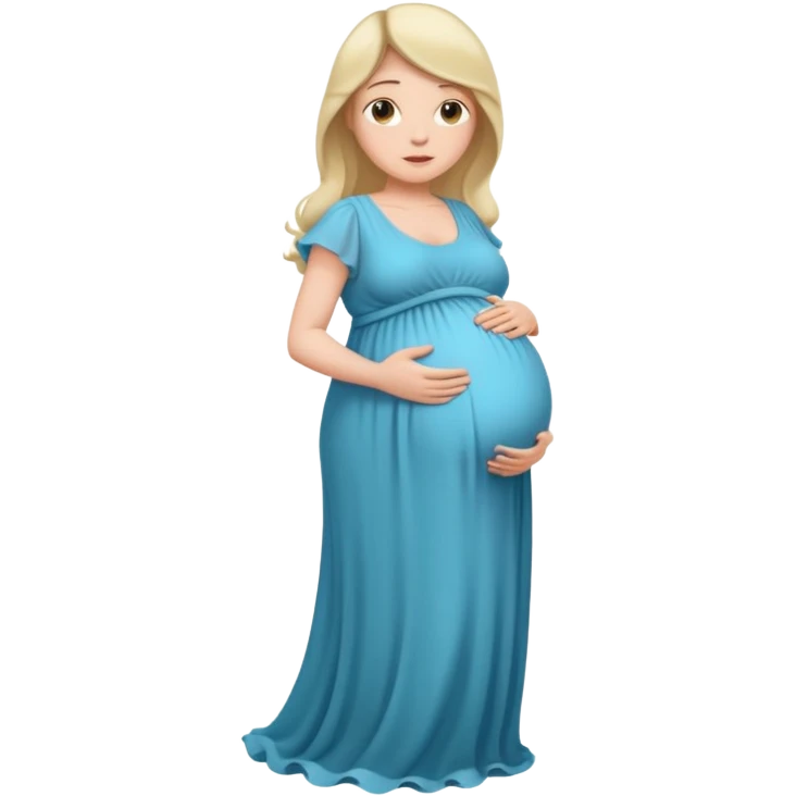 very heavily pregnant overdue woman emoji