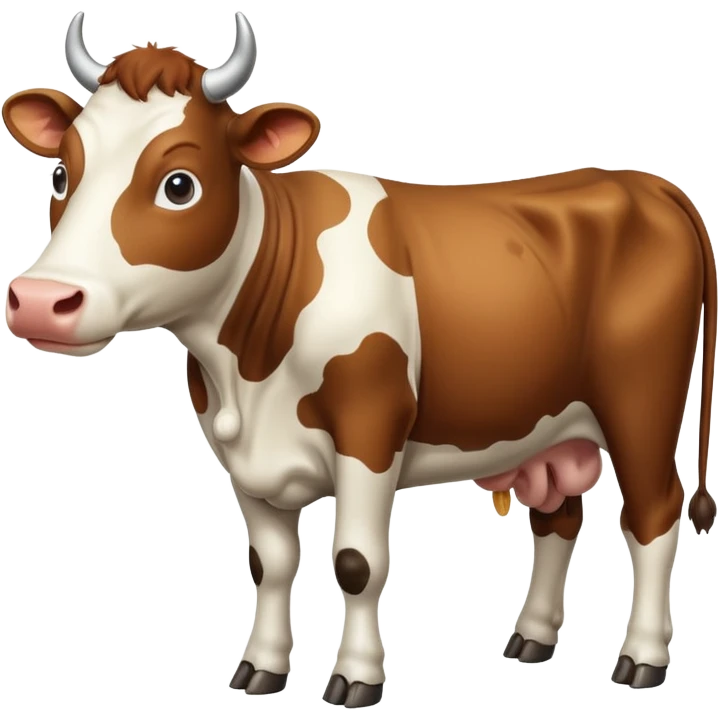 Uma vaca com um corpo de Saturno eu com um pé  emoji