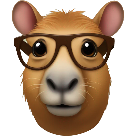 Capibara con lentes emoji