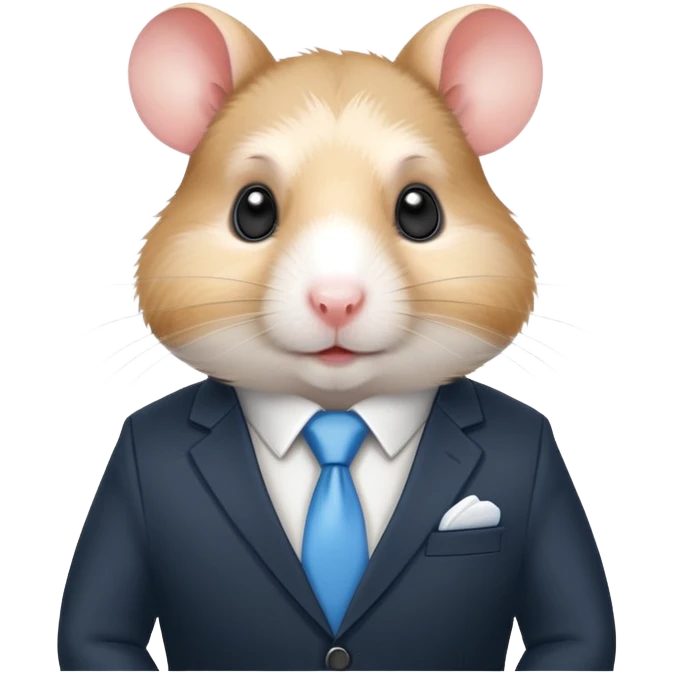 albert heijn hamster in a business suit emoji