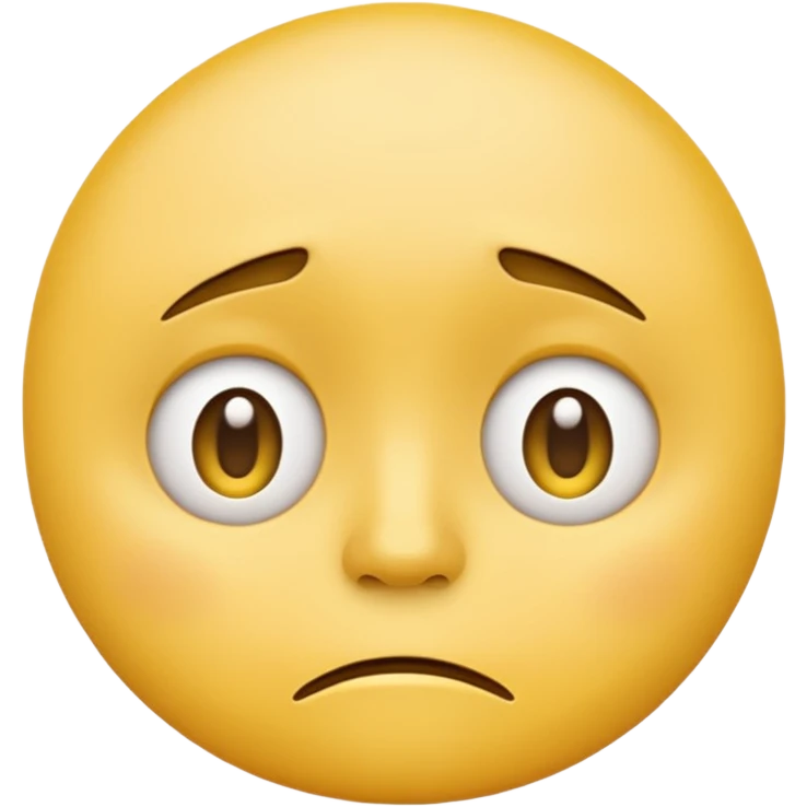 disappointed face emoji, classic yellow face, downturned mouth, sad eyes, simple and expressive emoji