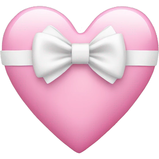 Pink heart with white bow emoji