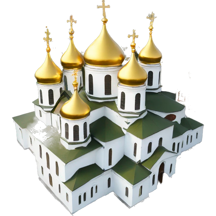 Russian church with golden domes emoji