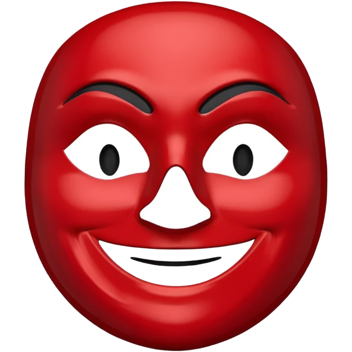 mask smile red emoji