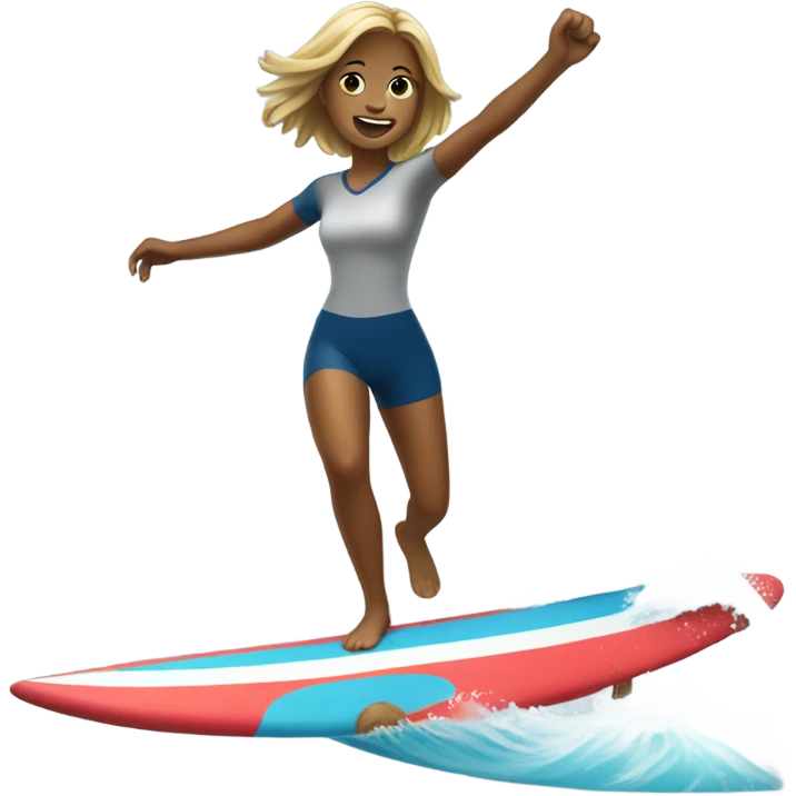 Girl surfing emoji