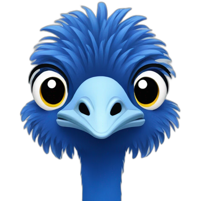 Blue Ostrich emoji