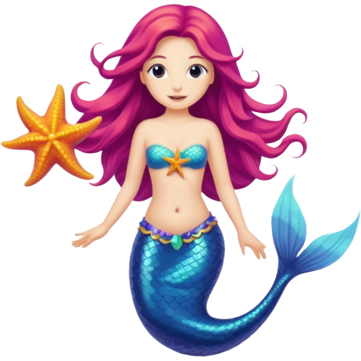 Mermaid with a starfish emoji