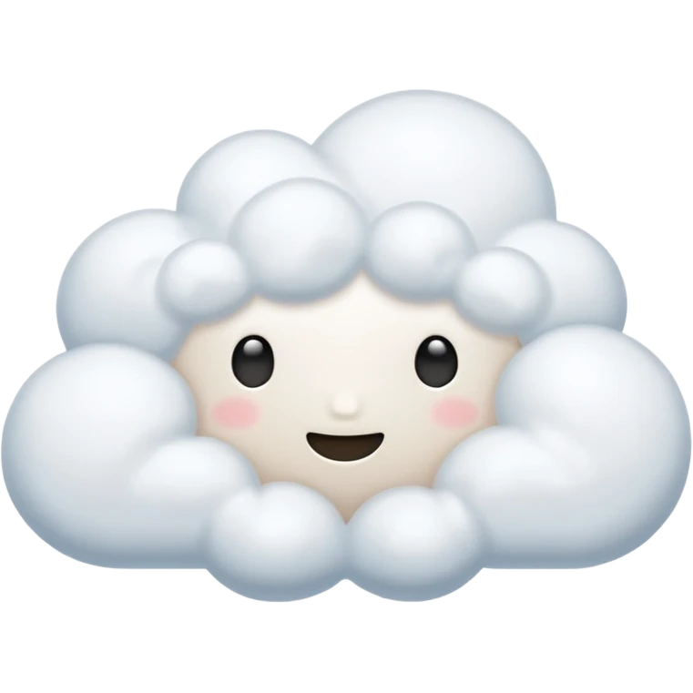 puffy cloud drifting in the sky, no face emoji