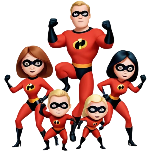 Incredibles superhero family emoji