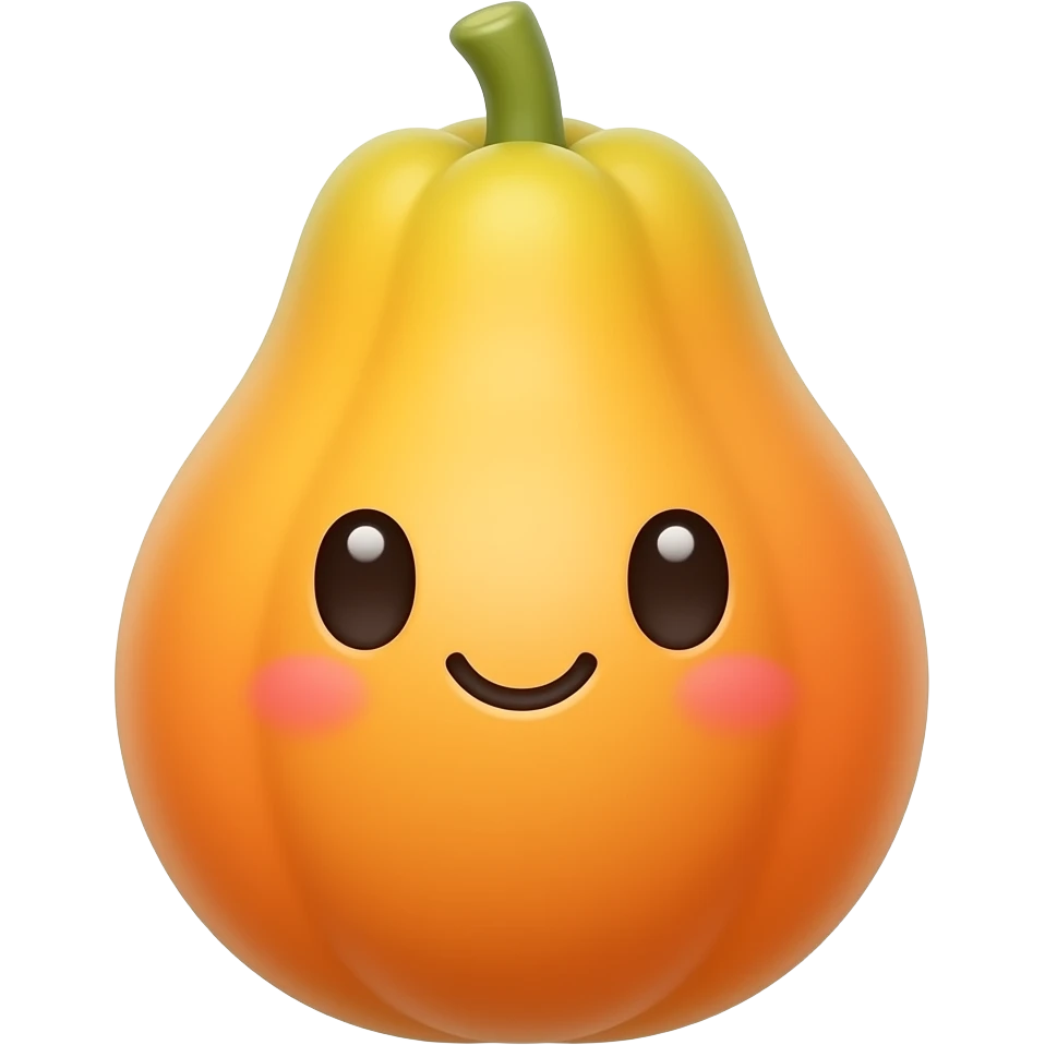 Kawaii papaya emoji