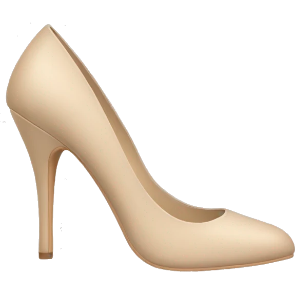 Pastel beige heels  emoji