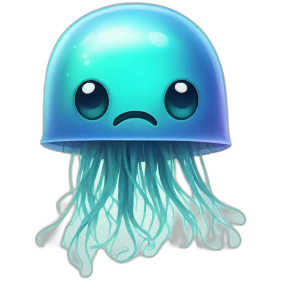 Confused robot jellyfish emoji
