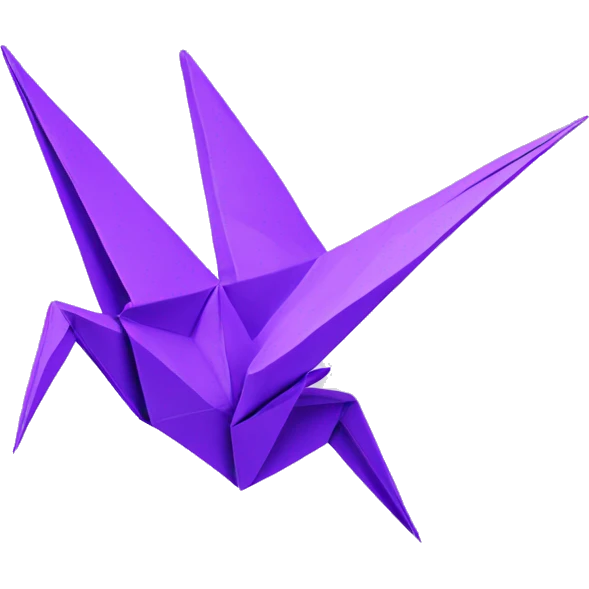 Origami crane purple better  emoji