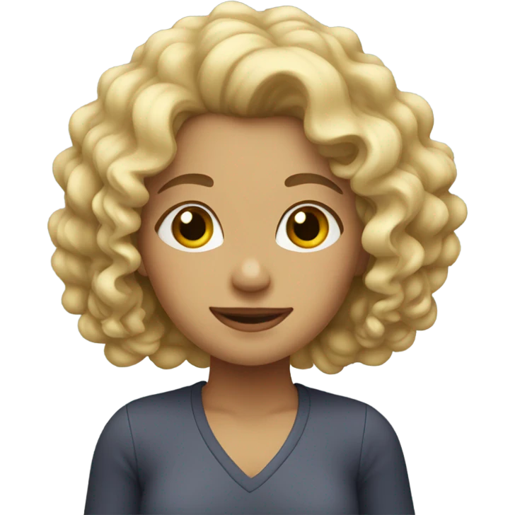 Blonde curly haired girl emoji