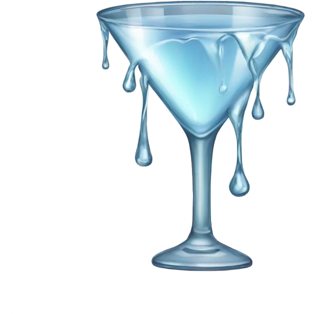 Crying Martini Glass emoji