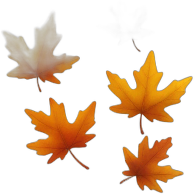 autumn leaves flying emoji