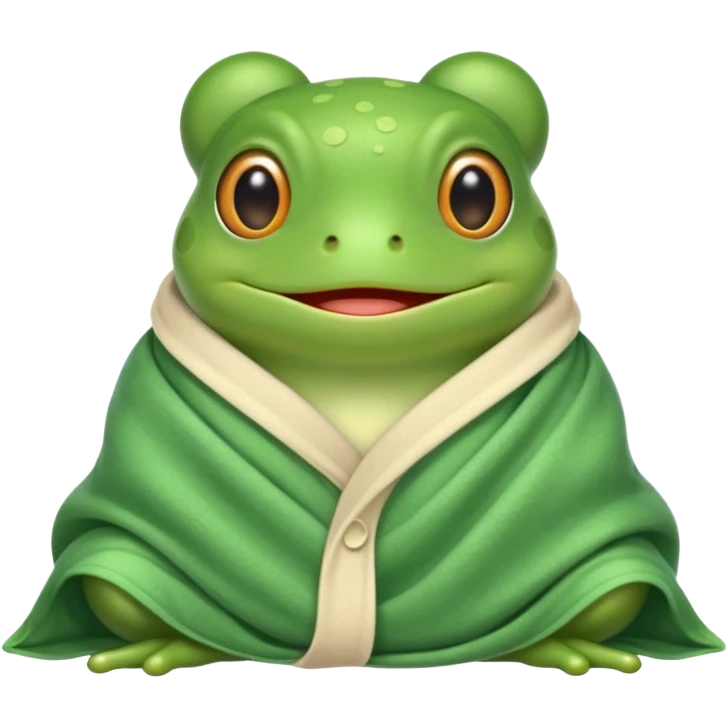 Cute Frog in a blanket emoji