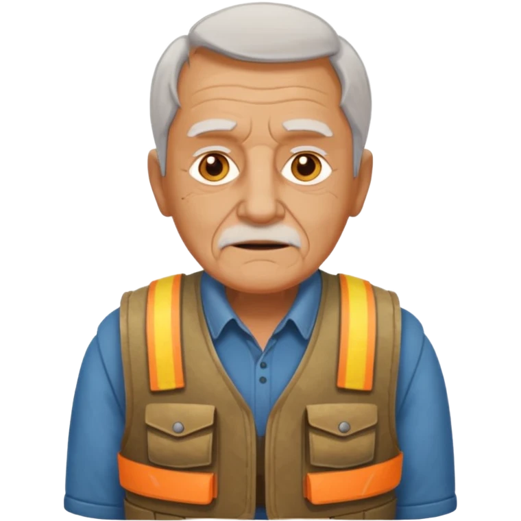 old wearing bullet proof emoji