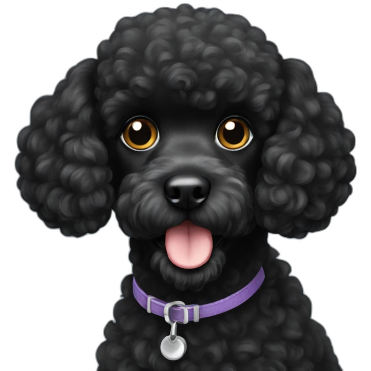 small black poodle emoji