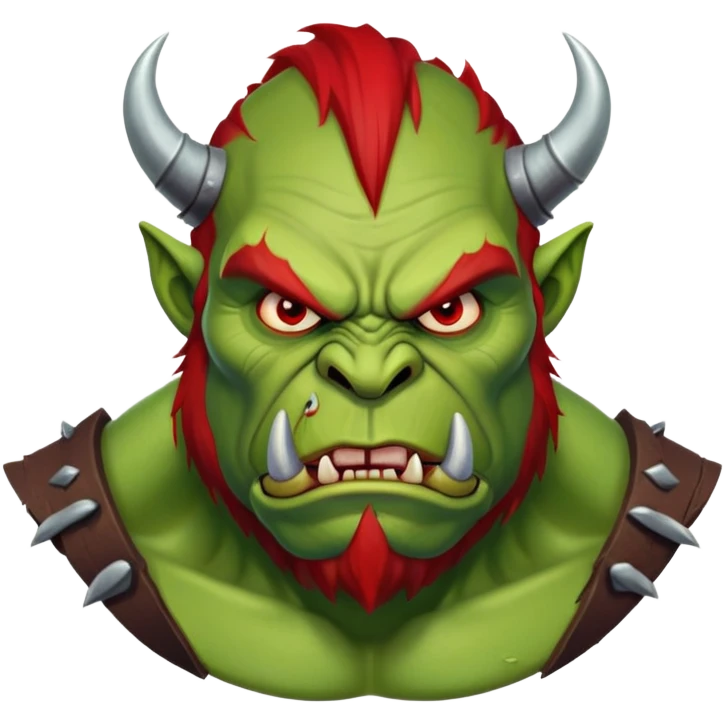red skin angry orc emoji
