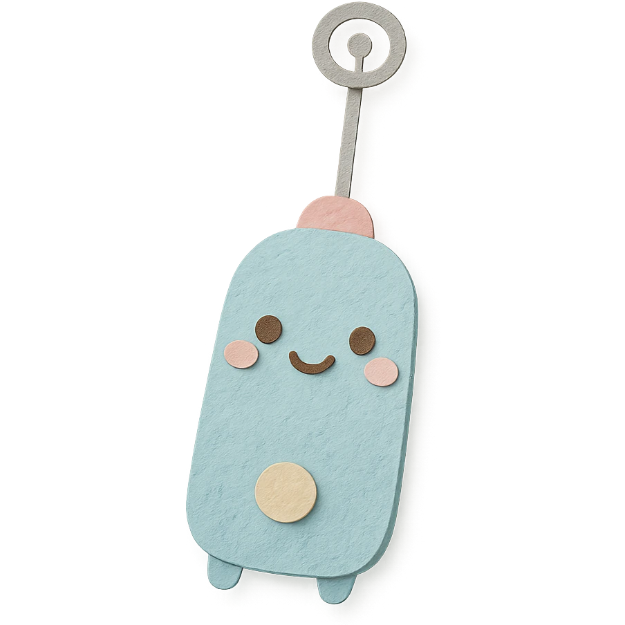 cute milk frother, full body, smiling face, soft pastel kawaii style emoji