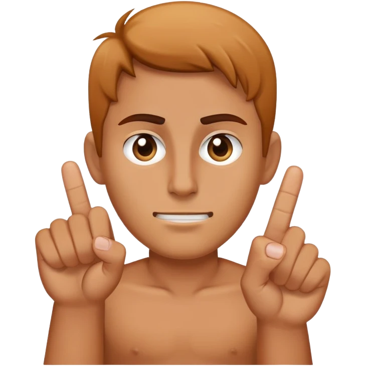 The person showing the middle finger emoji