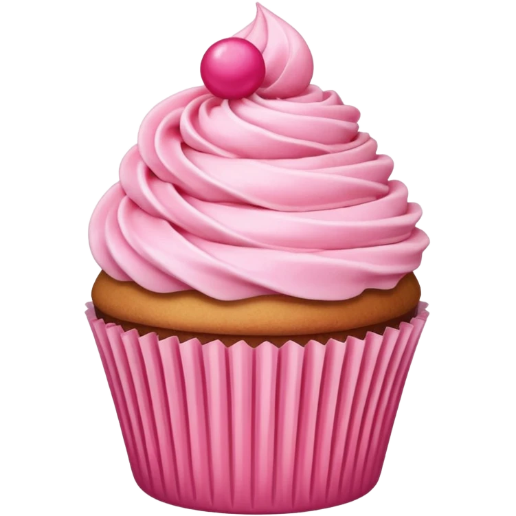 Cupcake with pink icing emoji