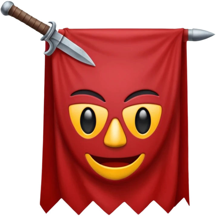 bannière de guerre déchirée et ensanglantée emoji