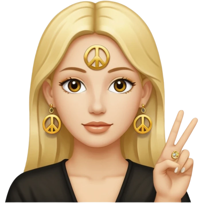 peace earring emoji