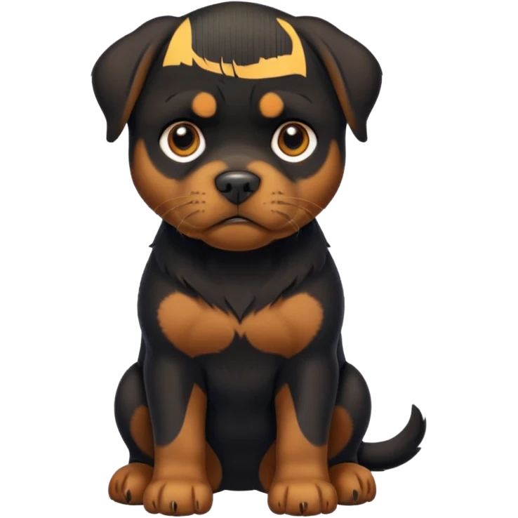 Perrita rottweiler flaca molesta emoji