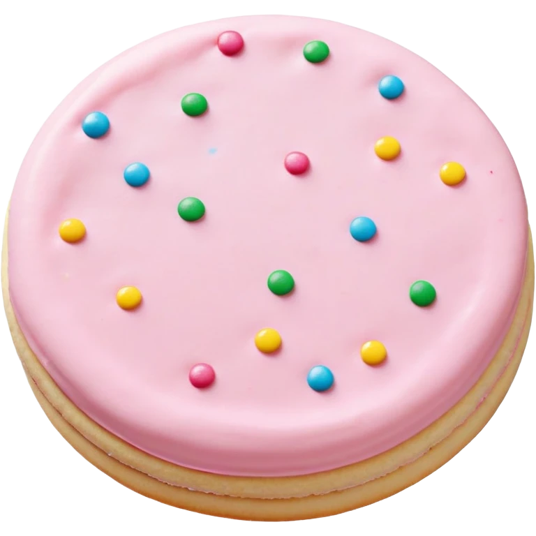 Light pink buttercream sugar cookies with sprinkles  emoji