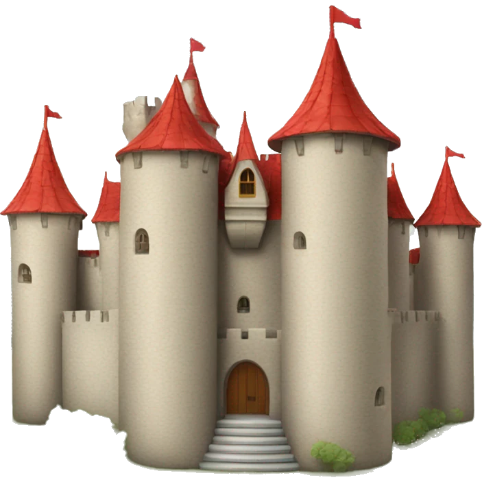 Fairytale Castle, red roof emoji