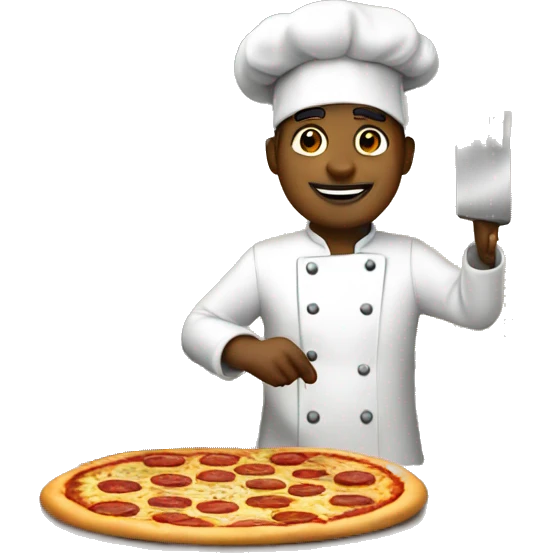 Chef making pizza  emoji