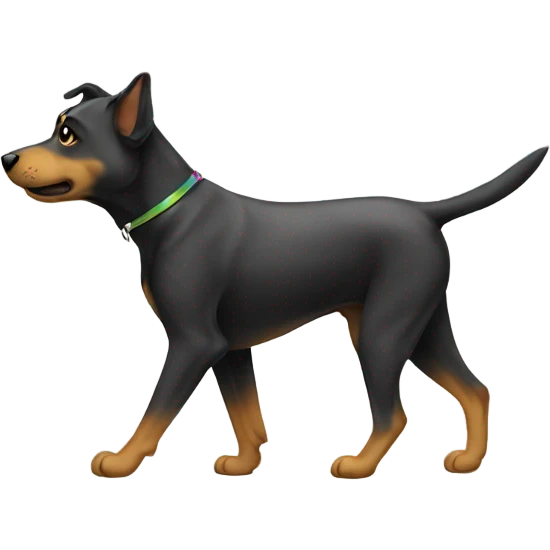 Gay dog walking emoji